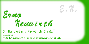 erno neuvirth business card